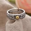 Best Sell Trendy Football Wings Design Retro Thai Silver Unisex Ring Hand Jewellery Accessories For Women Man Gifts