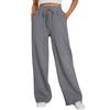 Women's Wide-leg Sports Pants, High-waist Loose Casual Pants, Drawstring Sports Flared Pants, Jogging Pants with Pockets