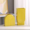 Morandi U-shaped Ceramic Vase: Nordic Modern Flower Display Piece for Office, Living Room, or Reception Desk