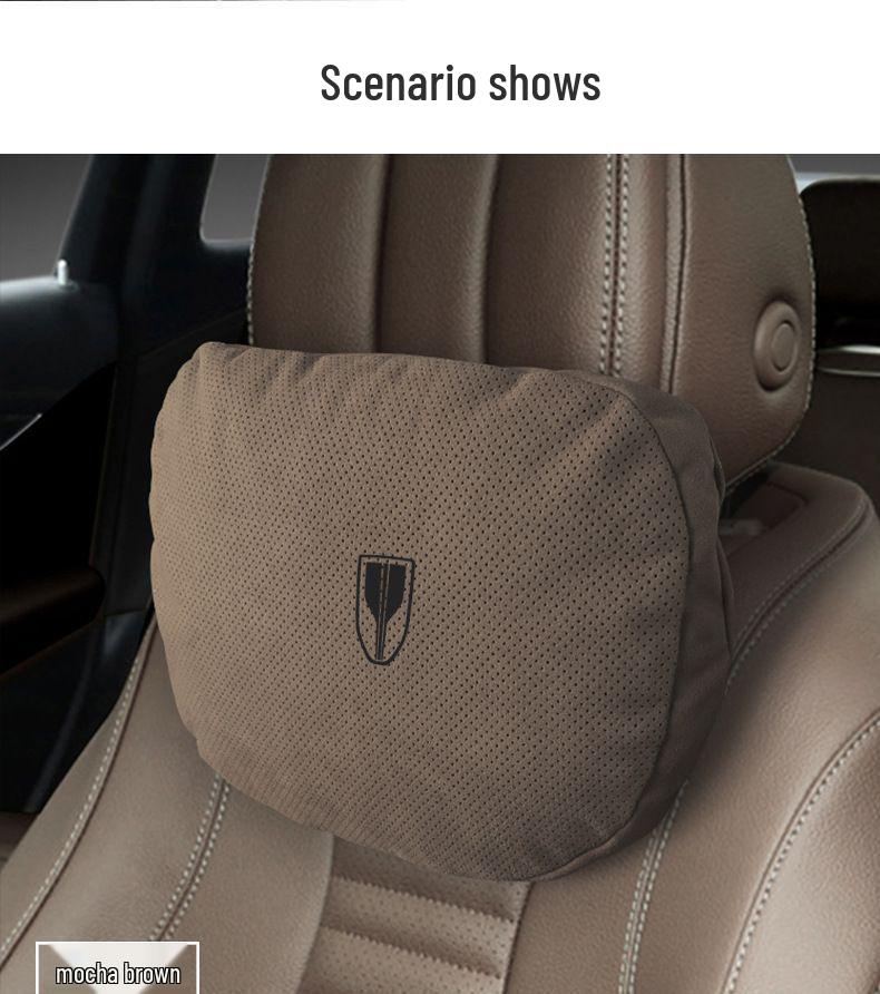 Suede Neck and Lumbar Support Pillows for Hongqi HS5/H5/HS7/H7/H9