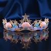 Fish Scale Shell Crown Hair Accessory, Star Shaped Design Banquet Accessory, Sparkling Hairstyle Party Headpiece, Exquisite