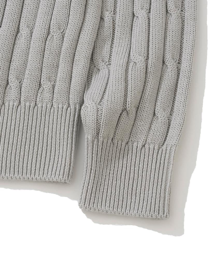 KNITTED [Nitied X Fashion Planet] Cable Round Knit Grey