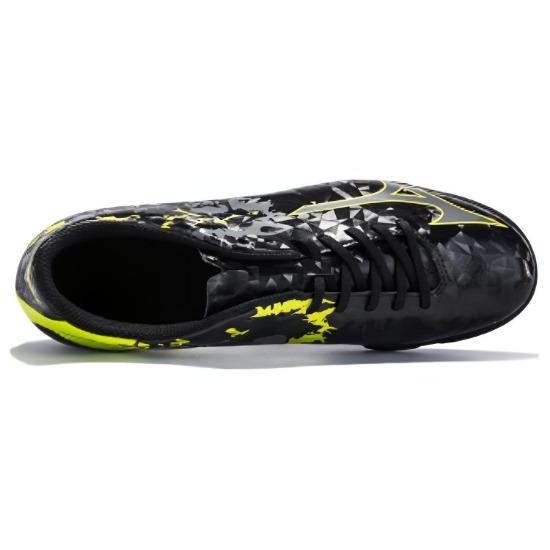 Mizuno Artificial Turf IC/IN Shock Absorbing Durable Soccer Shoes Men Sneaker Black Yellow P1GD189005
