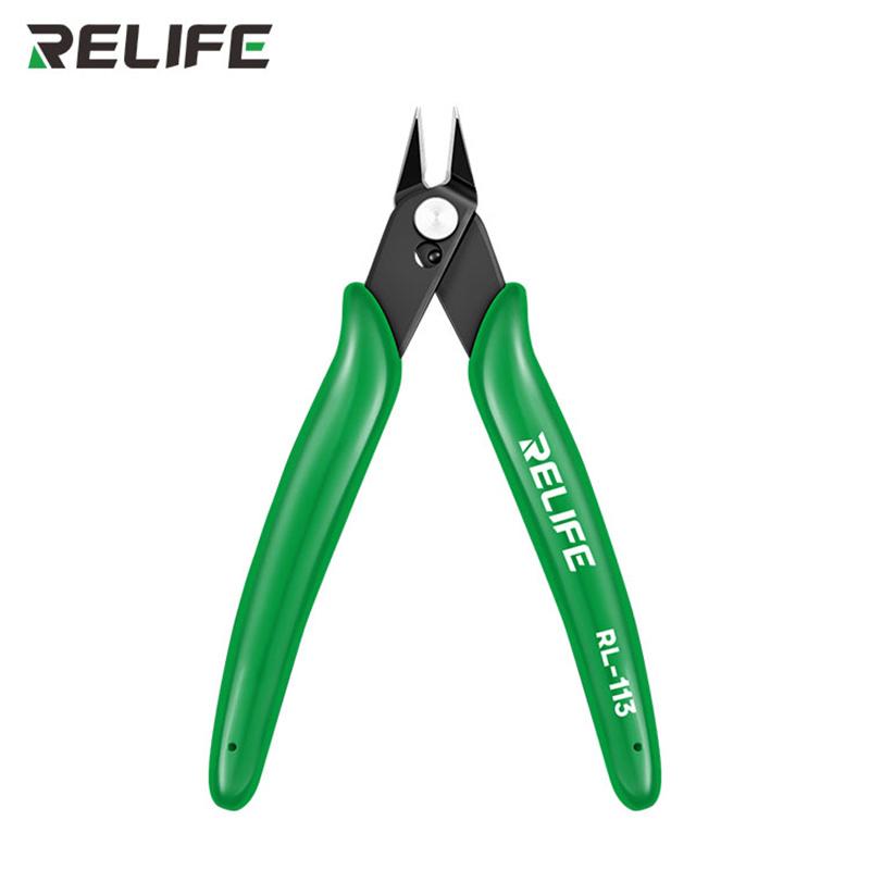 

RELIFE RL-113 High Precision Diagonal Cutter with Sharp Jaws for Neat Cutting Non-slip Durable Phone Repair Wire Cutting Tool