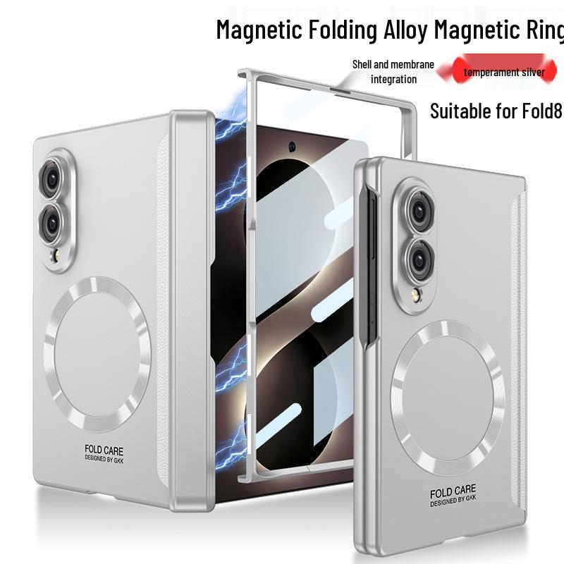 Samsung Z Fold8 Magnetic Phone Case with Full Coverage, Wireless Charging, Ring, Film Hinge, Anti-fall Protection