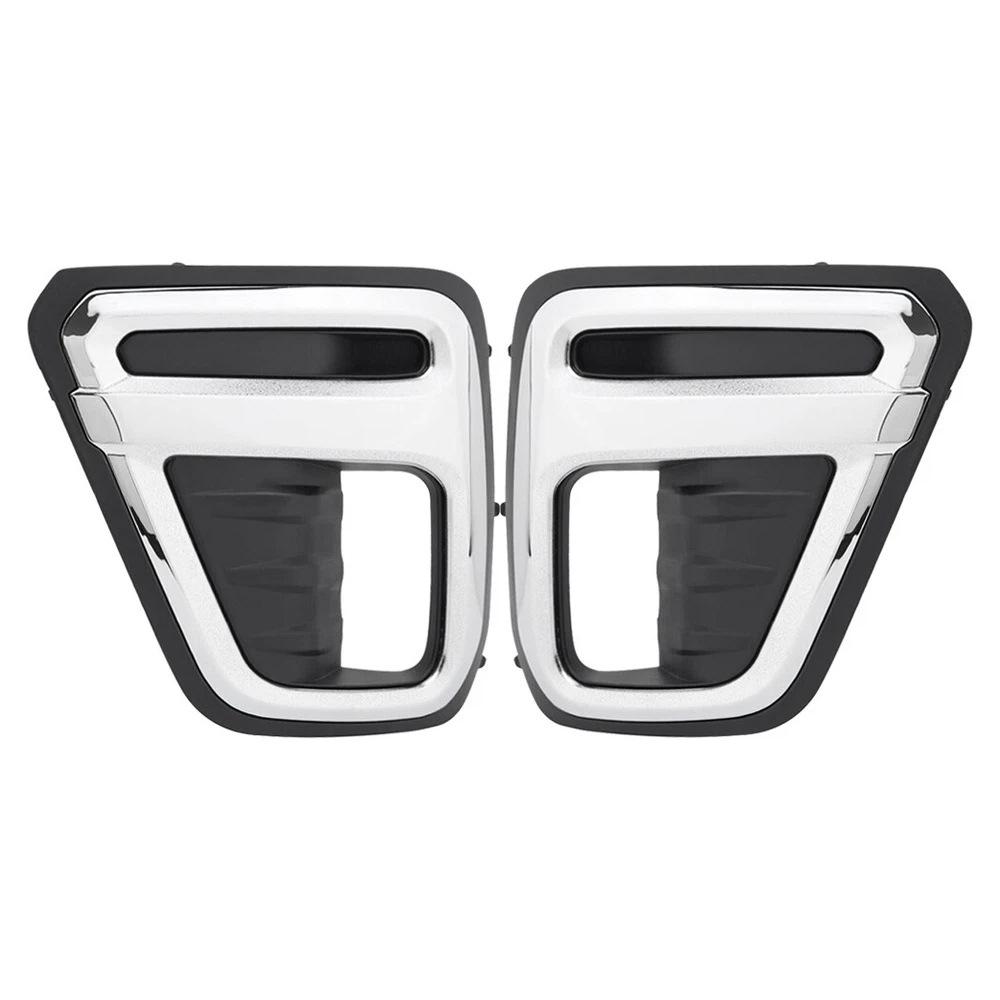 Compatible with 2019-2021 Subaru Forester: Front Fog Light Frame, Bumper Light Trim, and Cover.