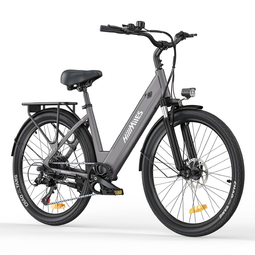HillMiles MileCity 1 Electric Bicycle 36V 13Ah Battery, 250W Motor, IP65 Waterproof, 26 Inch Tires, 100KM Range E-Bike