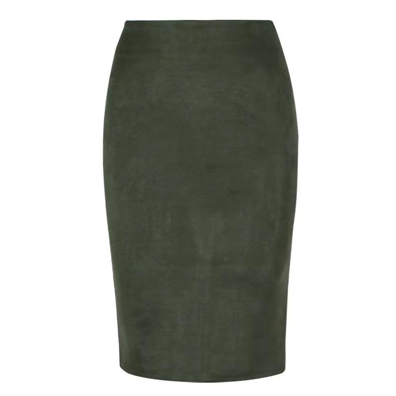 Vår Høst Chic Blyantskjørt Kontorlook Naturlig midje Knelengde Solid S-XL