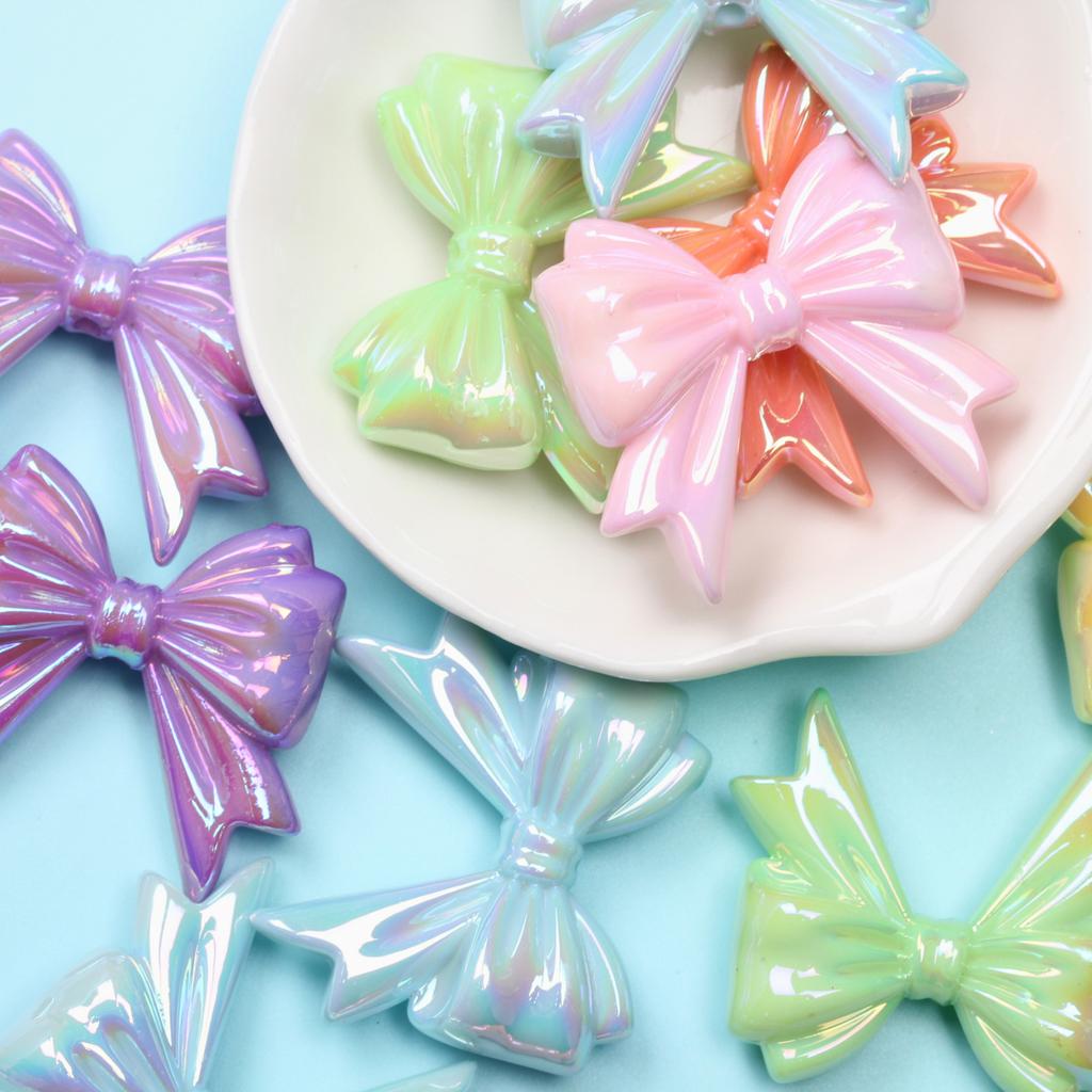 Big Bow Akrylová ručně vyráběná mašlička 32,3*36,6mm 20ks pro ručně vyráběné volné korálky Výroba šperků Náramek z korálků Náramek DIY nálezy Příslušenství