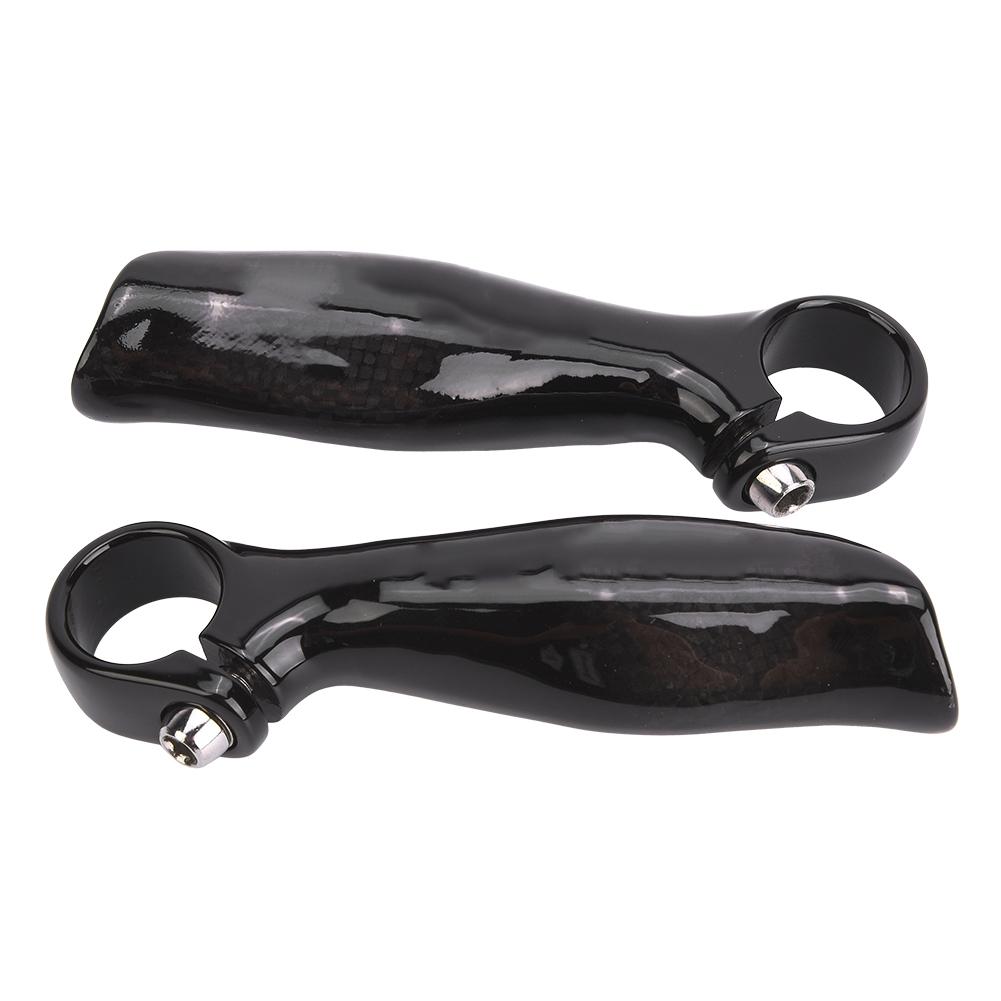 1 Pair Carbon Fiber Bicycle Handlebar Grip Bike Bar End Handlebar Ends for Road Mountain BikesBright
