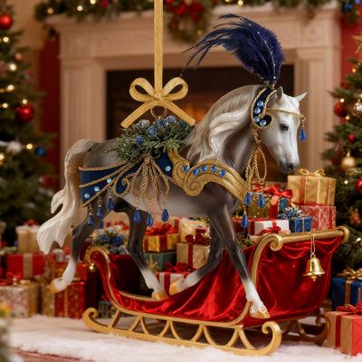 Yousheng Horse Christmas Ornament Acrylic Horse Ornaments for Christmas Tree Gifts for Women Girls Horse Lovers