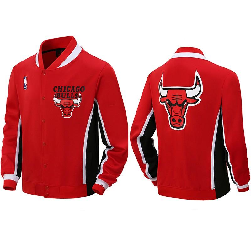Ensemble veste de basketball rétro Chicago Bulls pour homme Coupe ample Vêtements de sport Vêtements d'extérieur décontractés