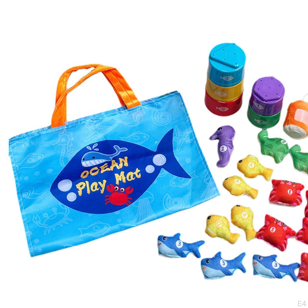 Covoraș de joacă pentru târât pentru copii de 1-3 ani, Joc de sortare a culorilor, Cadouri de ziua de naștere