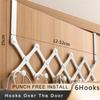 Scalable Hook Behind The Door Carbon Steel No Punching Required Cabinet Coat Hook Waterproof Wear-resisting Bedroom Storage Rack