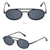 Small Frame Oval Sunglasses Double Beam Steampunk Sunglasses Punk UV400 Sun Glasses  Unisex