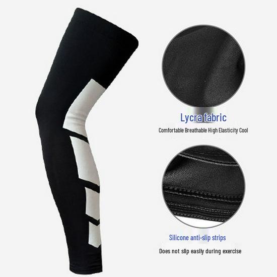 Men s Elastic Lycra Leg Sleeves for Sports: Quick-Dry Support & Sun Protection