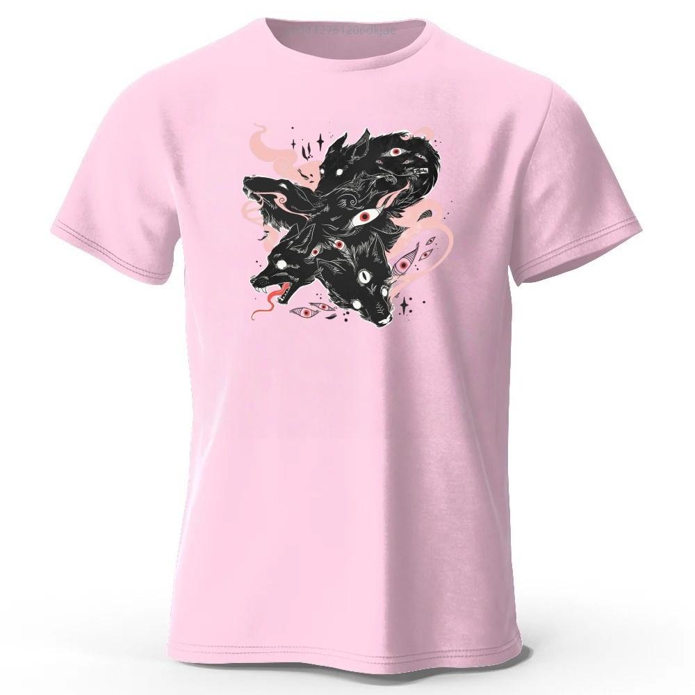 Dark Multi Headed Wolf Demon Mysterious Printed Pure Cotton Tshirt for Mens Leisure Tshirt Plus Size and Loose Fit Sports Top