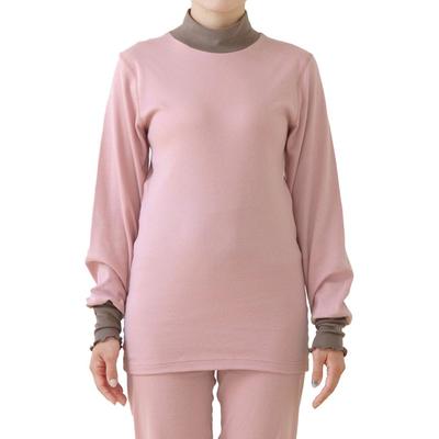 Shirasagi Knit ZZZ Women's Sleepwear Innerwear, 100% Cotton, Double-Brushed, Long Sleeves, 1/4 Sleeve Top, Comfortable Sleep, Warm Innerwear, Loungewe