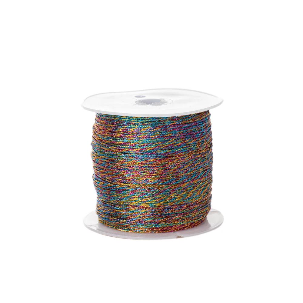 50Meters 0.4mm Colorful Thread For DIY Handmade Necklace Bracelet Braided Rope Embroidery Crochet String Jewelry Making 2046