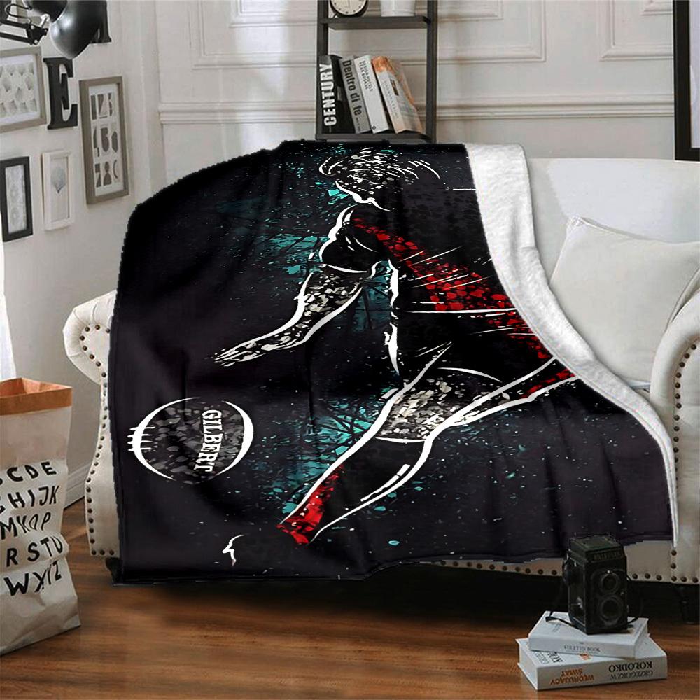 1pc Football Player Blanket, Lightweight Flannel Throw Blanket for Sofa, Bed, Travel, Camping, Living Room, Office, Couch, Chair, and Bed011