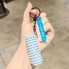 Mini Wolf Teeth Foam Roller Keychain: Fitness Pendant & Bag Decoration Gift
