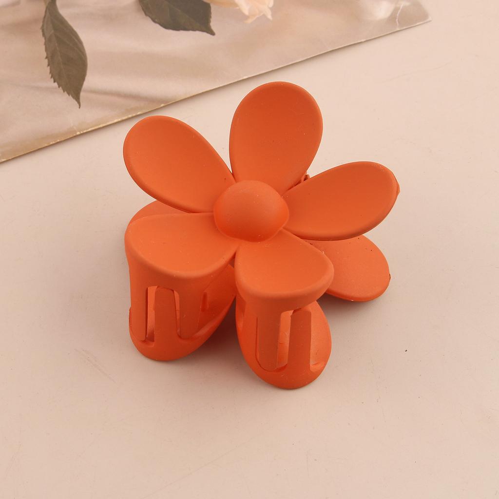 Large Size 7cm Fashion Flower Hair Claws Colourful Ponytail Hair Accessories Matte Hair Claw Clips For Women Girls