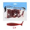 Outdoor Fishing Fluctuation T-tail Soft Bait (4cm/1.4g) 20 Pieces of Lures