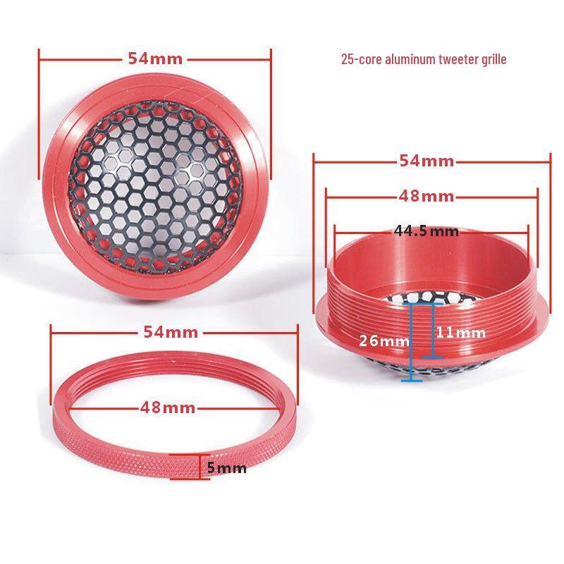 1.5-6.5 inch Car Speaker Aluminum Mesh Cover - A-pillar Protective Decorative Frame