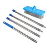 Wire Deck Brush Stainless Steel Floor Brush Practical Outdoor Broom Deck Scrub Brush for Outdoor Garden Patio Commercial Cleaning Brush 20cm Rod 160cm