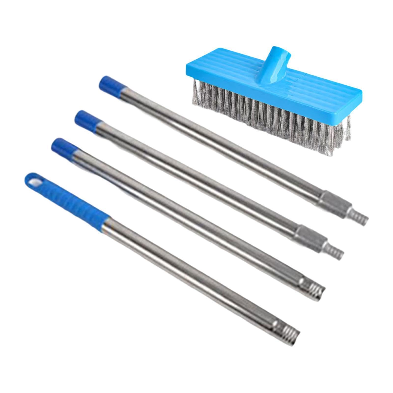 

Проволочная щетка для палубы Щетка для пола из нержавеющей стали Практичная уличная метла Щетка для чистки палубы для улицы Сада Патио Коммерческая чистящая щетка 20 см Стержень 160 см