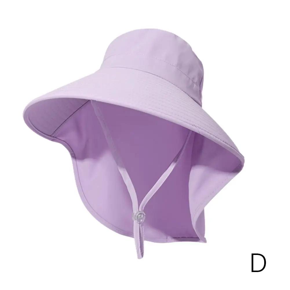 

Летние широкополые солнцезащитные шляпы для женщин, для улицы, с защитой от УФ-лучей и шеи, солнцезащитные козырьки, женская рыбалка, походы, шаль, солнцезащитная кепка фиолетовый