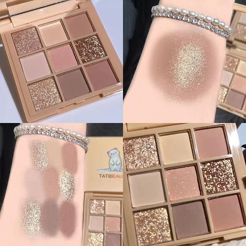 

DIKALU Black Swan 9-Color Eyeshadow Palette - Smoky, Dark Punk, Shimmer & Matte