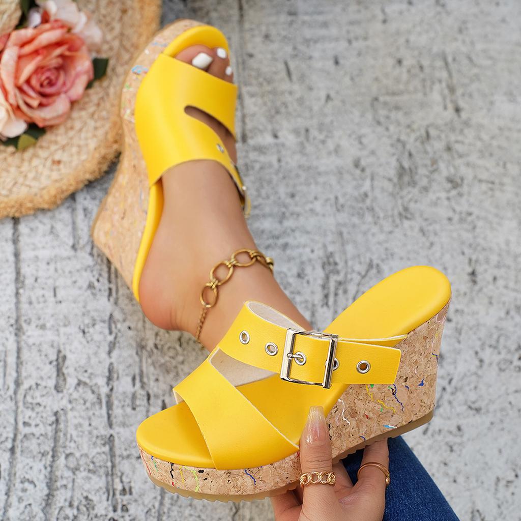 Plus Size Shoes for Women 36-43 Summer Fashion 2026 Women Platform Wedge Comfortable Peep Toe Non-slip Sandals Women Slippers