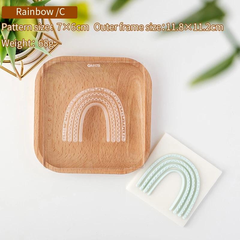 Boho Arch Rainbow Cookie Cutter Mold Bohemian Arched Cake Decorating Tool Birthday Wedding Baby Shower Biscuit Stamp for Baking