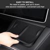 Für Tesla Model 3/Y Kabelloses Lade-Silikonpad Kohlefaser Mittelkonsolen-Ladegerät Schutzabdeckung Rutschfeste Matte Amagi