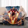 Manta Cálida de Dibujos Animados de Iron Man para Habitación, Suave y Cómoda, Portátil para Viajes y Picnic, Regalo para Familiares o Amigos