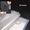 100pcs 11 Hole A4 File Pockets Ring Binder File Folder Jackets File Bag for Hole Ring Binder Folder (4C Thickness)