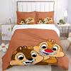 3pcs Naughty Chip 'n' Dale Printed Duvet Cover Set (1 * Cover+2 * Pillowcase, Without Core), Suitable for Home Bedroom, Guest Room, Dormitory Dec