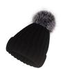 Autumn and Winter New Knitted Hat Grass Cream Color Imitation Fox Fur Ball Hat Children's Fleece Thickened Warm Wool Hat Parent-child Hat