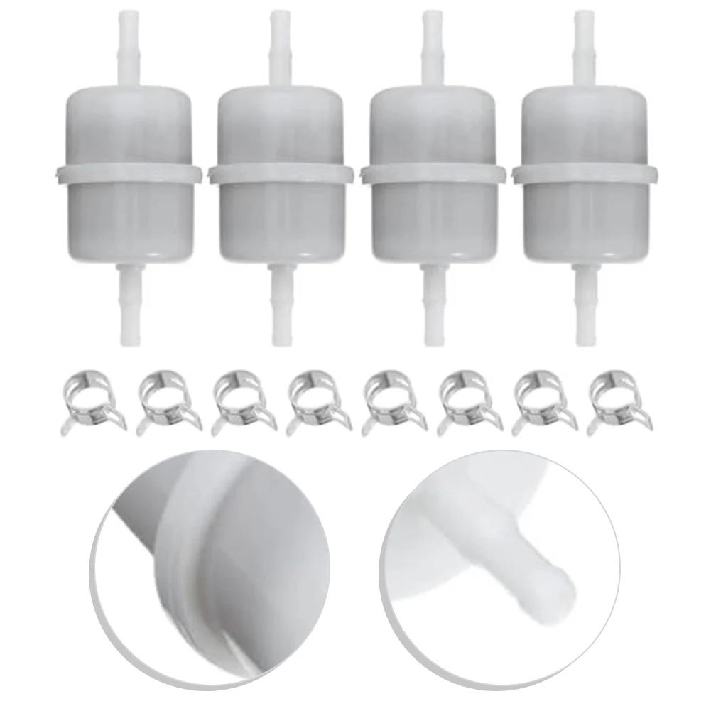 4pcs Engines Fuel Filter With 8pcs Clips For 24 050 13-S1/24 050 02-S/24 050 10-S1 For CH Serie For Kohler= CH20 CH20S Trimmer