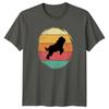 Retro Sunset Shaggy Dog Silhouette TShirt Dog Owner Pet Lover Gift For