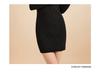 Eng anliegendes Strickkleid für Damen: Würziger Stil, Rundhalsausschnitt, Durchsichtig, Hüftbetont, Kurzer Rock für Herbst/Winter
