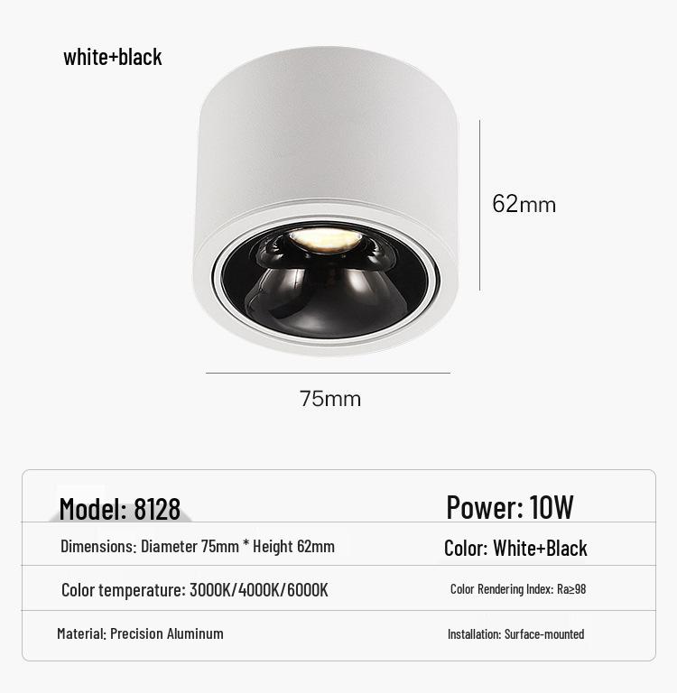 Ultra-Thin Adjustable Anti-Glare Ceiling Spotlight - No Punching Needed