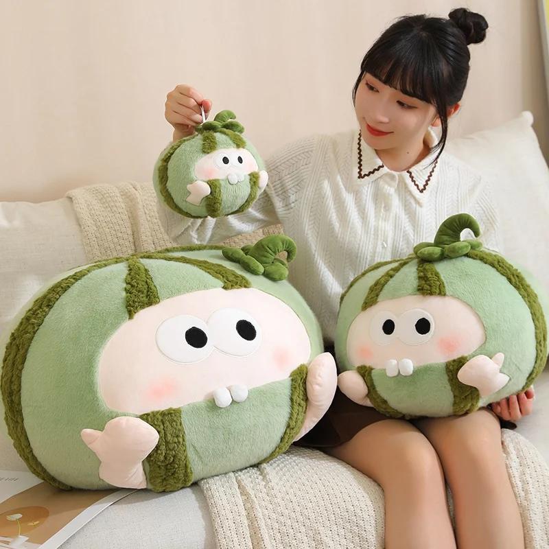 18/35/50cm Eat Melon The Masses Plush Toy Eat Watermelon Stuffed Toy Soft Toy for Kid Christmas Gifts Sofa Room Decor