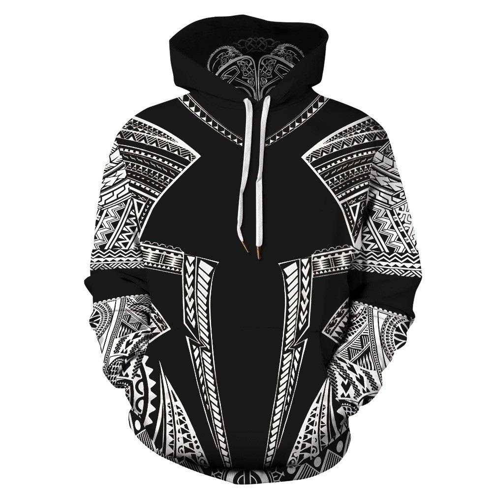 Spring and Autumn Models Trend Personality Creative Series 3D Printing Long-sleeved Sweater Fashion with Pockets Hoodie