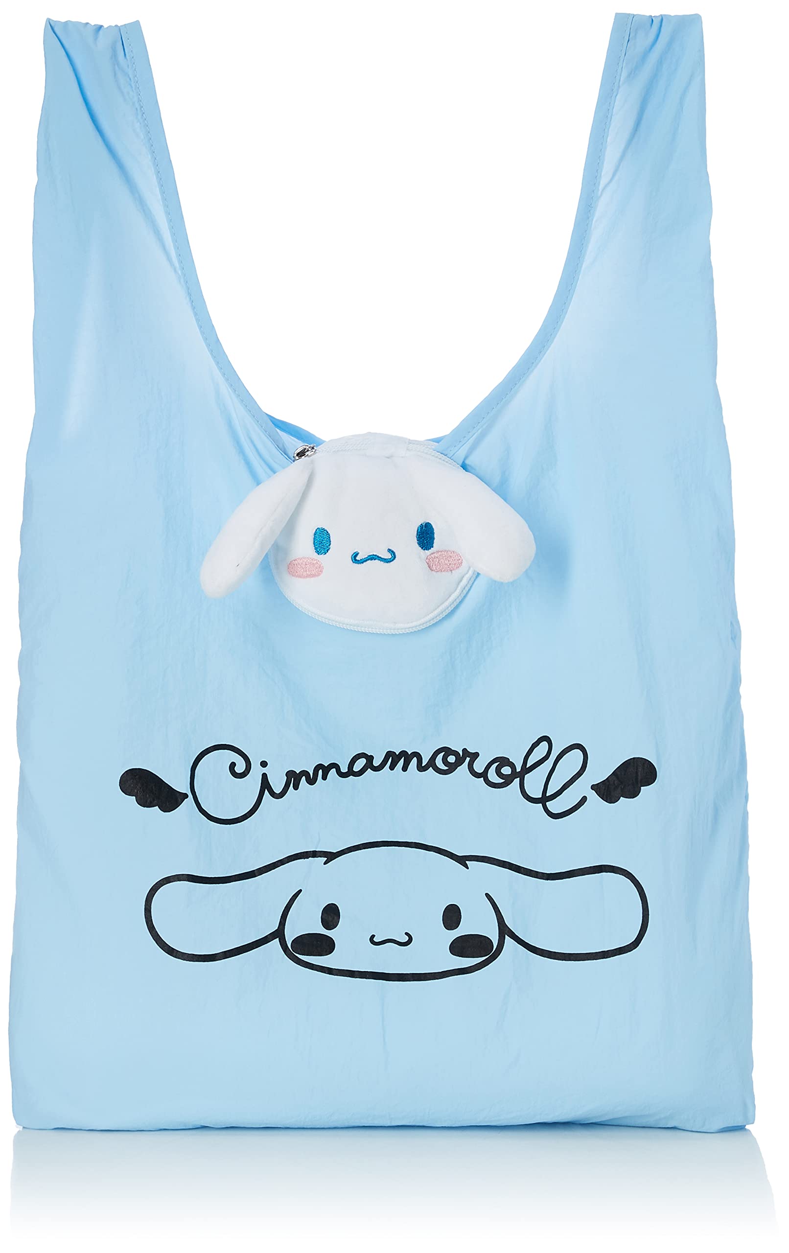 large plush toy plush Sanrio Sanrio Character Award Sanrio for convenience Eco-bag, foldable, compact, capacity, stylish, eco-bag, toy, Cinnamoroll, синий