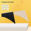 18 Pipes Pan Flute C Key Panpipes Pan Pipes with Mouthpiece Wind Instrument for Students Beginners