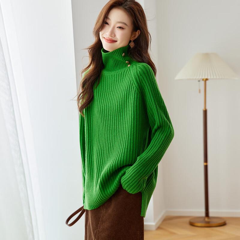 

Srcr Women s Pure Wool High-Neck Sweater One Size