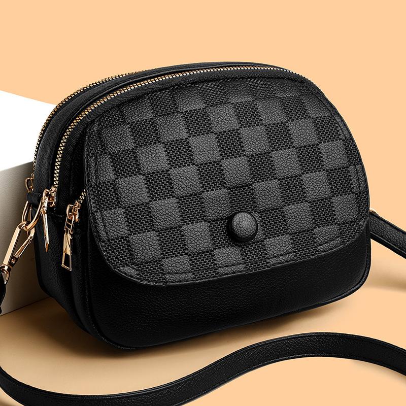 Bag women's new multi-compartment small square bag simple and versatile women's messenger bag trendy fashion casual shoulder bag