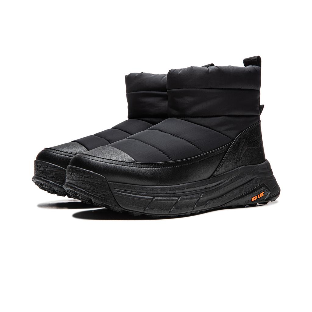 LiNing Zengrong Lite Wear-Resistant Shock-Absorbing Non-Slip Fleece Warm Versatile Retro Thick-Soled Fashion Trend Short-Cut Snow Boots AGLV285-1